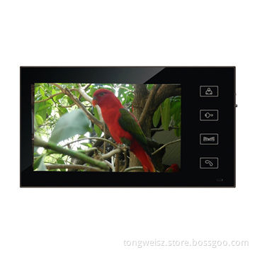 Wired Video Doorphones, 7-inch TFT LCD Screen with Touch Button